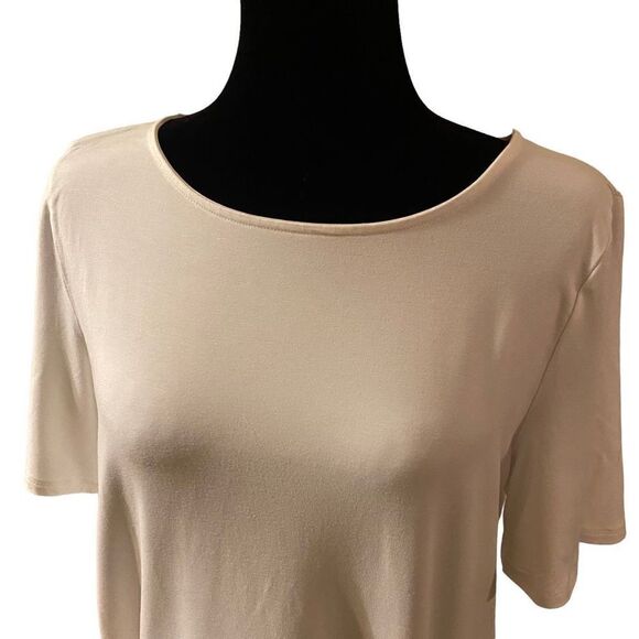 Talbots White Rayon Top with Hemline Tie - Picture 2 of 9